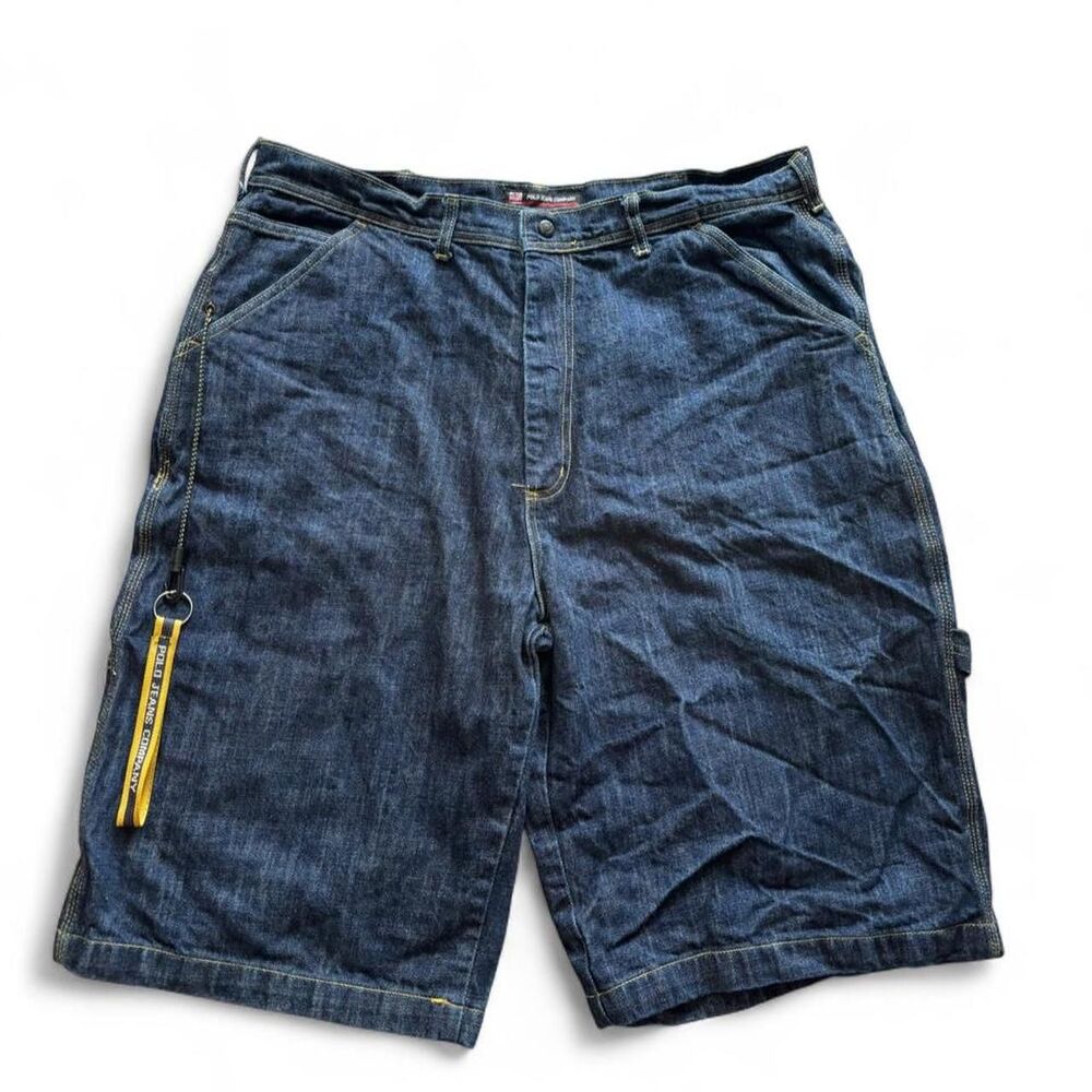 VTG y2k Ralph Lauren Polo Jeans Co. Denim Jean Shorts Mens size 38 Baggy Loose B
